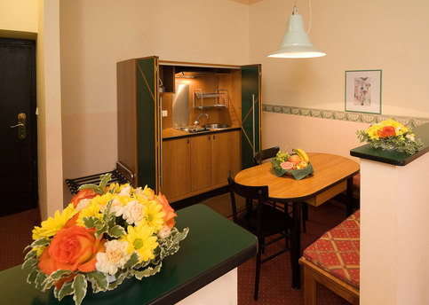 Main hotel residence mala strana room 07 kitchen